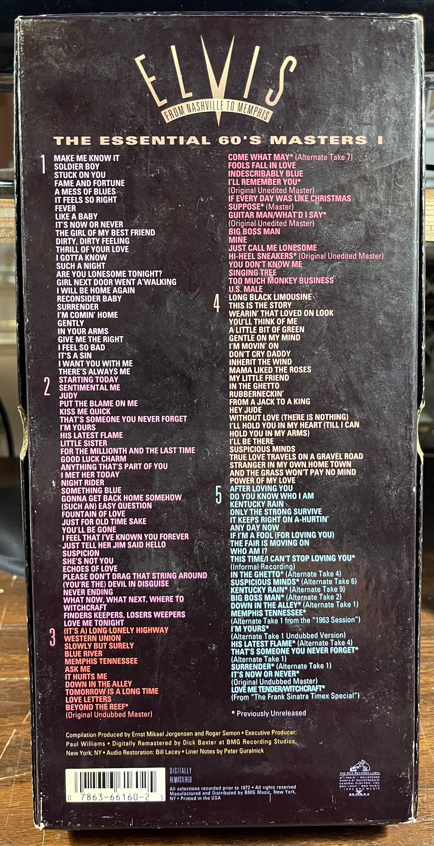 From Nashville To Memphis - The Essential 60's Masters I (5xCD BOX SET) | Near Mint (NM or M-) Excellent (EX) - ROCK / USED *NEAR MINT*