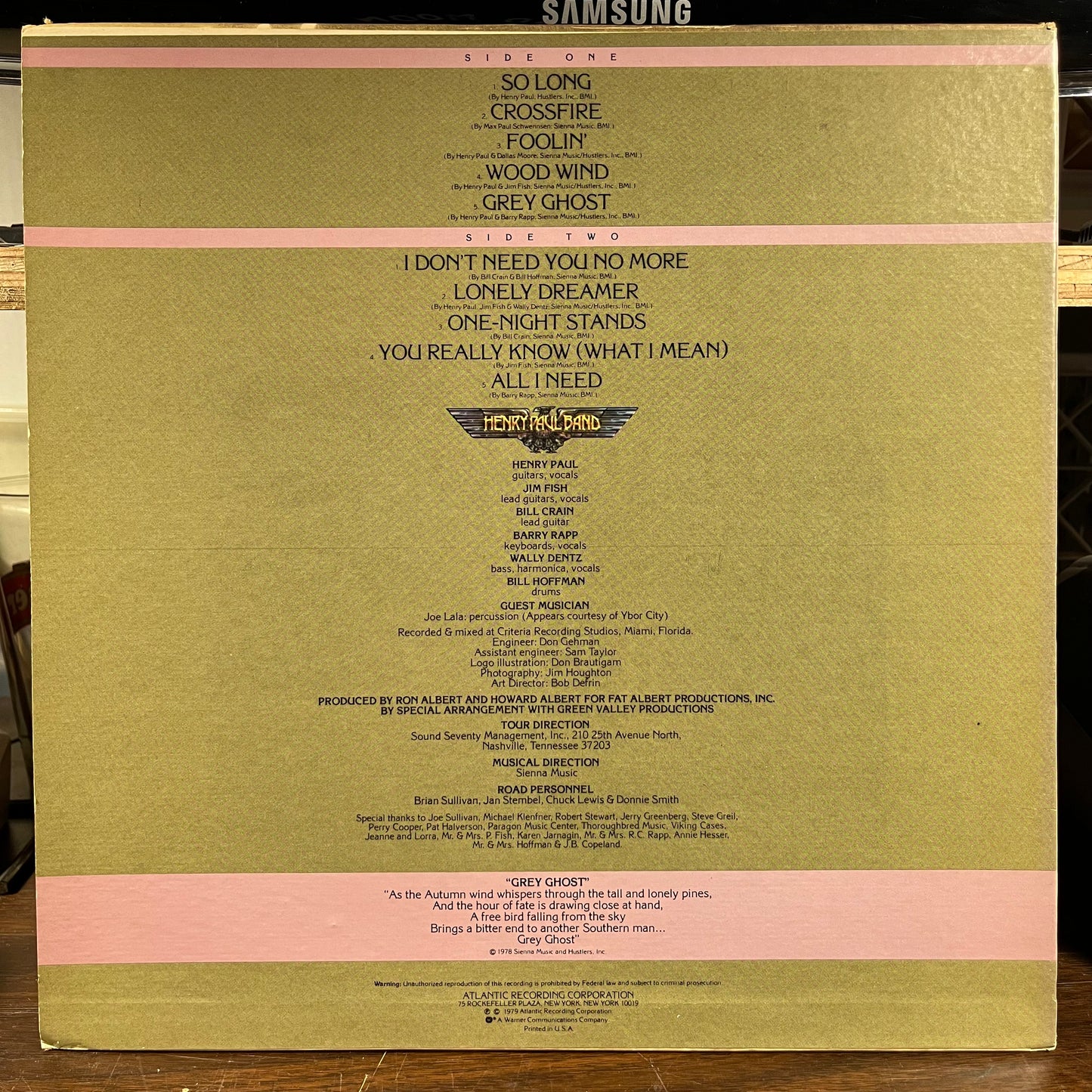 Grey Ghost (LP) | Near Mint (NM) Excellent (EX) - ROCK / USED *NEAR MINT*