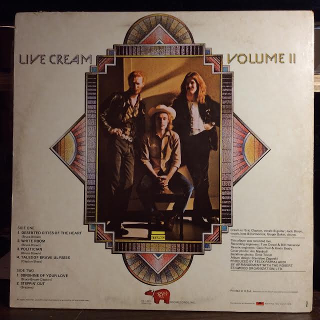 Live Cream Volume II (VINYL) | Near Mint (NM) Very Good Plus (VG+) - ROCK / USED *NEAR MINT*