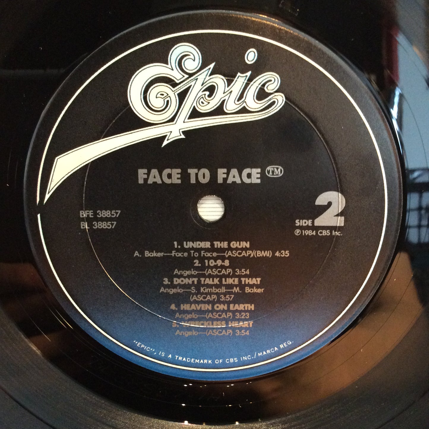 Face To Face (VINYL) | Near Mint (NM) Near Mint (NM) - ROCK / USED *NEAR MINT*