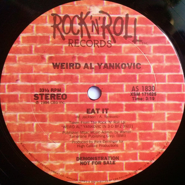 Eat It (VINYL) | Near Mint (NM or M-) Generic - ROCK / USED *NEAR MINT*