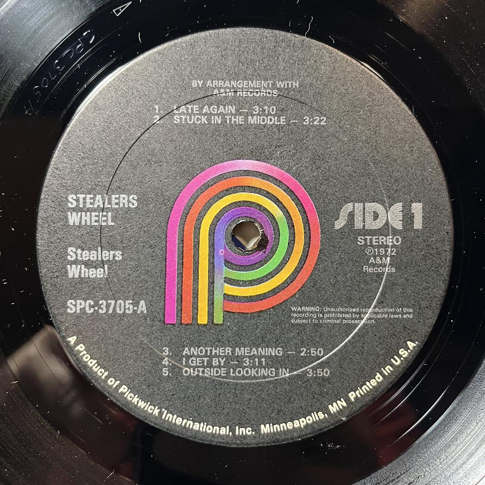 Stealers Wheel (VINYL) | Near Mint (NM) Excellent+ (EX+) - ROCK / USED *NEAR MINT*