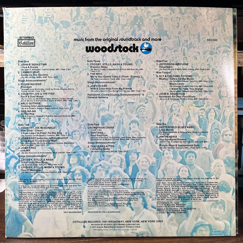 Woodstock - Music From The Original Soundtrack And More (3xVINYL) | Near Mint (NM or M-) Excellent+ (EX+) - ROCK / USED *NEAR MINT*