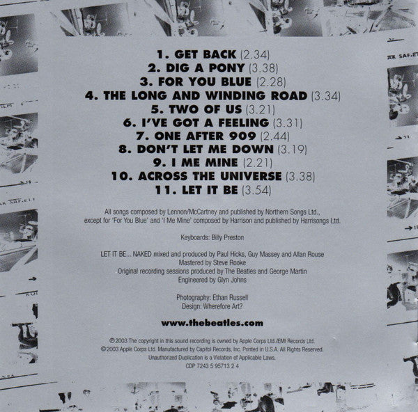 Let It Be... Naked (2xCD) | Near Mint (NM) Near Mint (NM) - ROCK / USED *NEAR MINT*