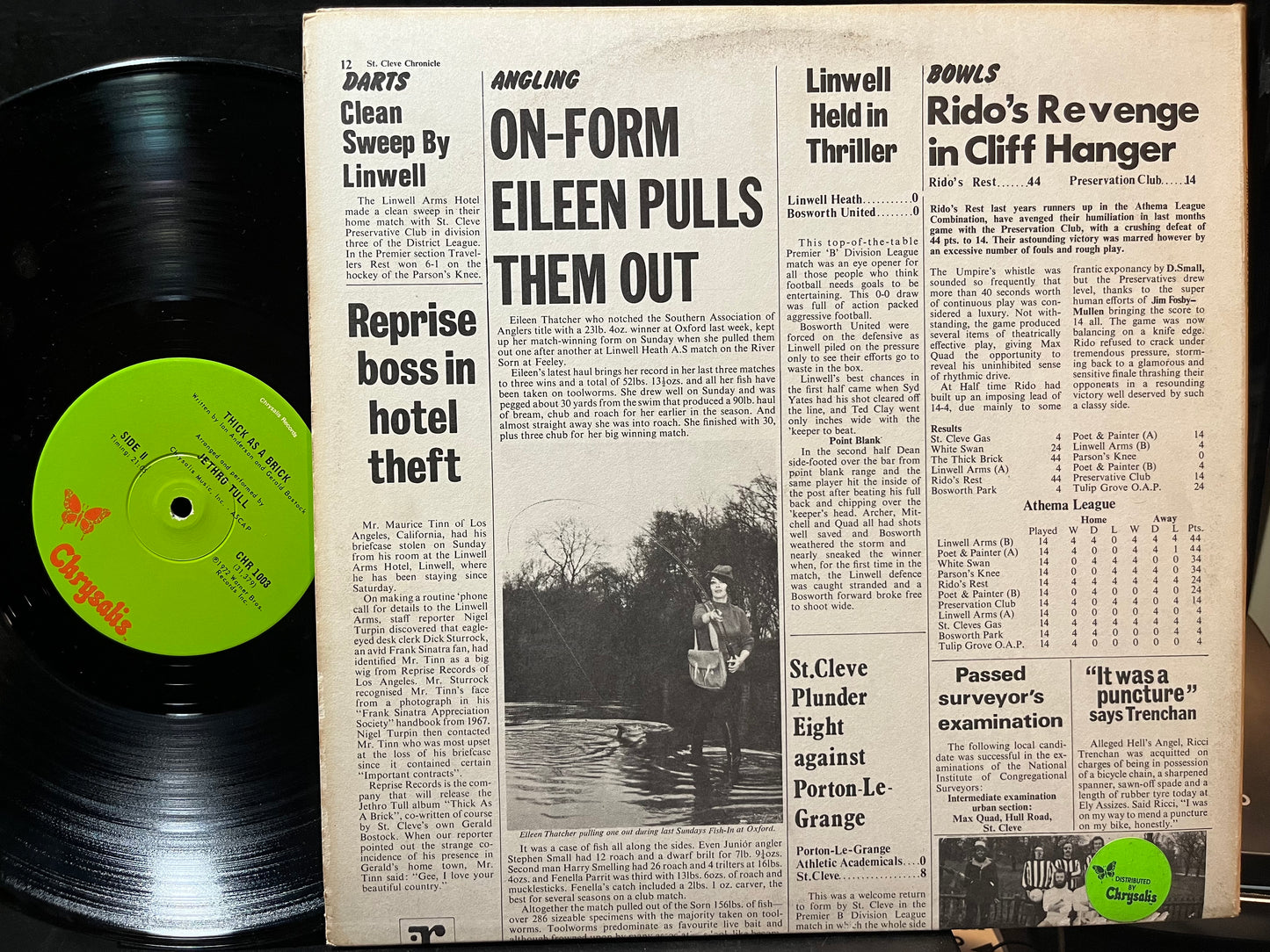 Jethro Tull - Thick As A Brick (VINYL LP CHRYSALIS CHR 1003 1972) | Near Mint (NM or M-) Near Mint (NM) - ROCK / USED *NEAR MINT*