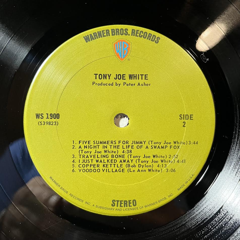 Tony Joe White (VINYL) | Near Mint (NM) Very Good Plus (VG+) - ROCK / USED *NEAR MINT*