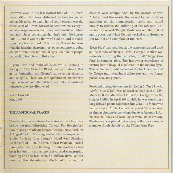 Living In The Material World (CD) | Near Mint (NM) Near Mint (NM) - ROCK / USED *NEAR MINT*