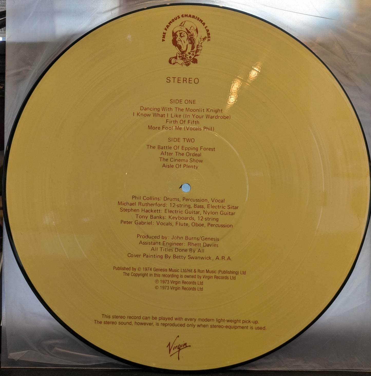 Selling England By The Pound (PICTURE VINYL) | Near Mint (NM) Generic - ROCK / USED *NEAR MINT*