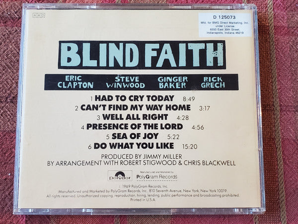 Blind Faith (CD) | Near Mint (NM) Near Mint (NM) - ROCK / USED *NEAR MINT*