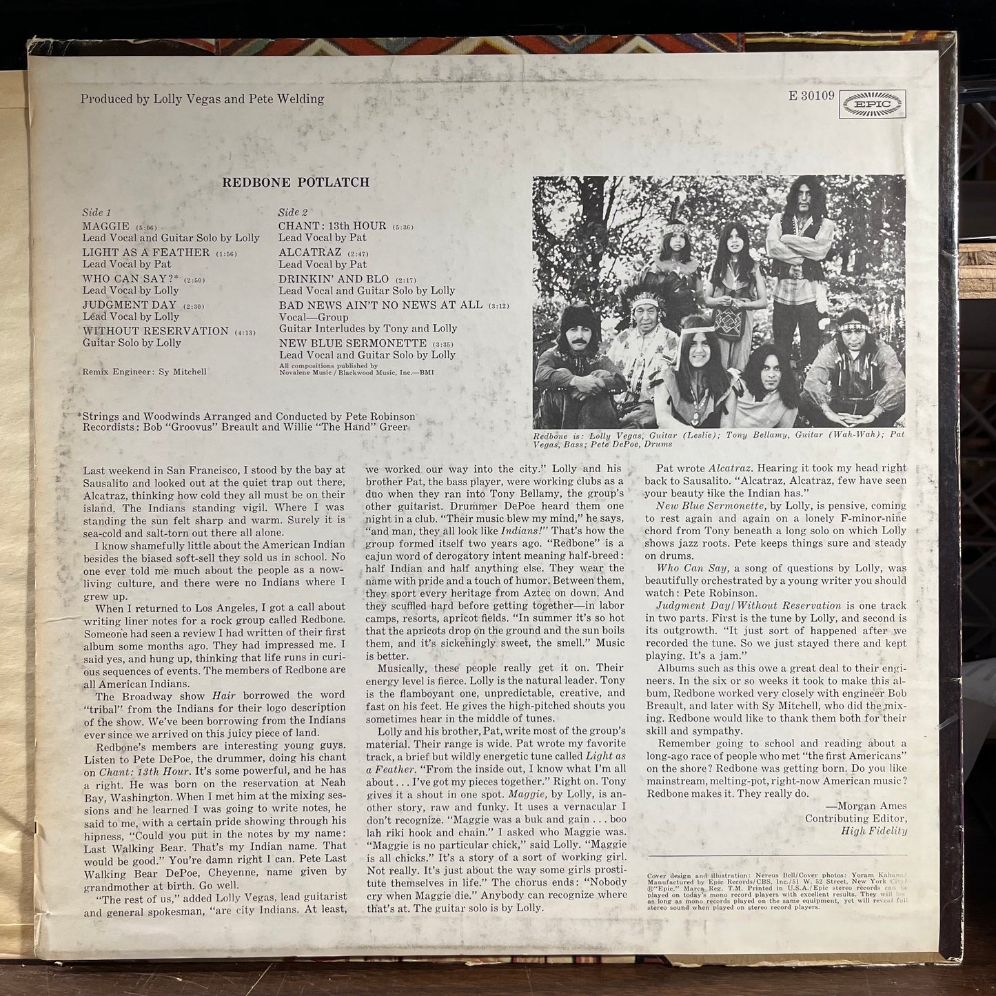 Potlatch (VINYL) | Near Mint (NM) Very Good Plus Plus (VG++) - ROCK / USED *NEAR MINT*