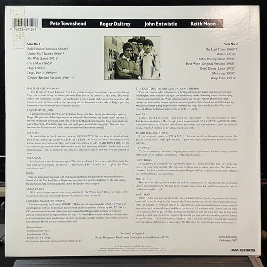 The Who - Two's Missing (VINYL LP) | USED Near Mint (NM or M-) Near Mint (NM or M-) - ROCK / USED *NEAR MINT*