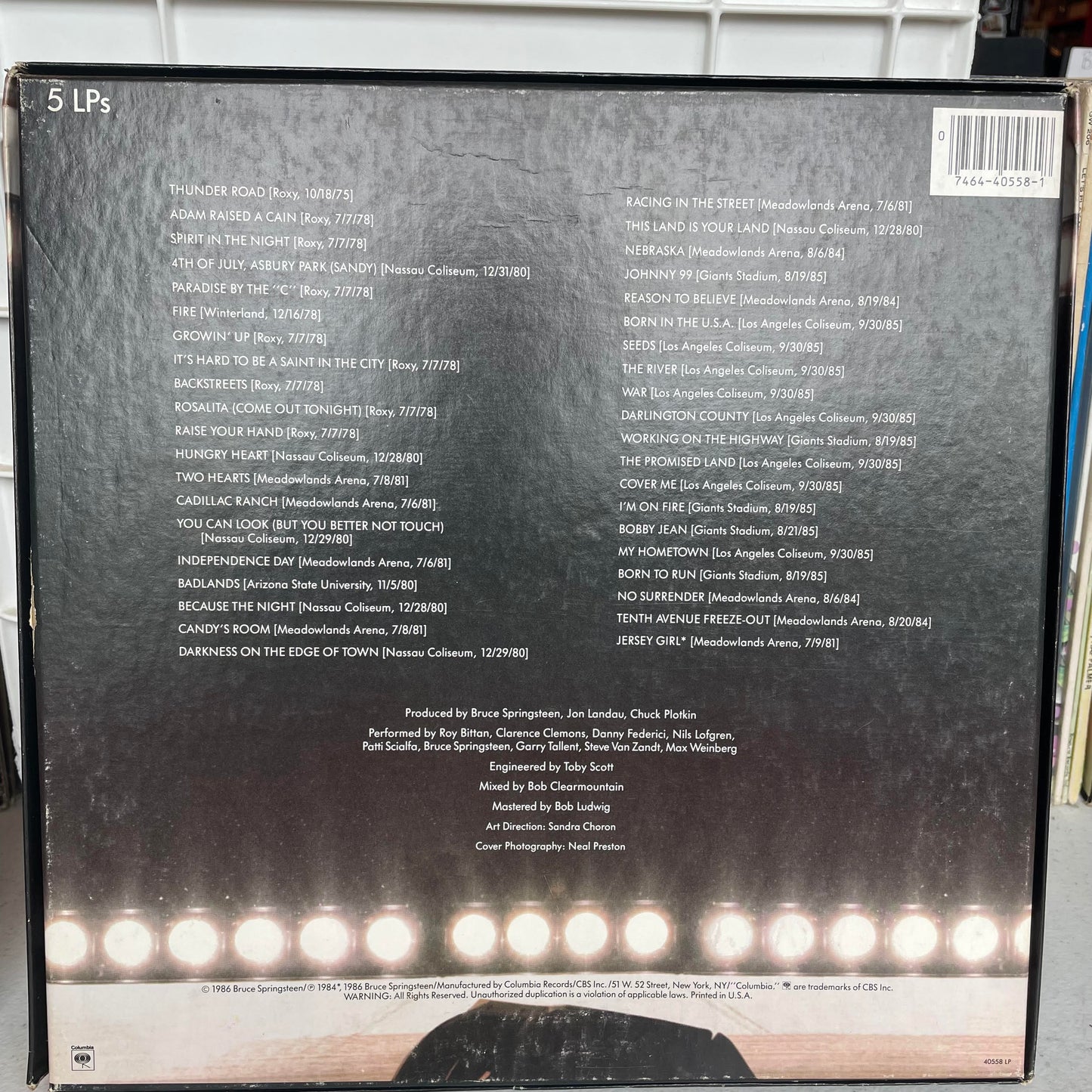 Live / 1975-85 (5xVINYL BOX) | Near Mint (NM or M-) Very Good (VG) - ROCK / USED *NEAR MINT*