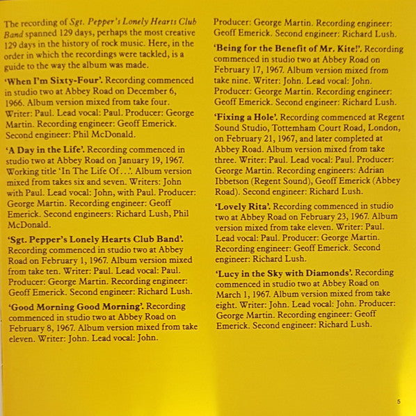 Sgt. Pepper's Lonely Hearts Club Band (CD) | Near Mint (NM) Near Mint (NM) - ROCK / USED *NEAR MINT*