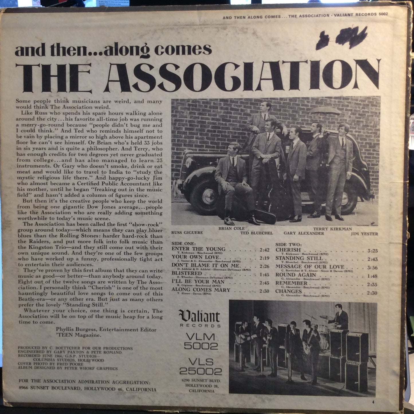 And Then...Along Comes The Association (VINYL) | Very Good Plus (VG+) Very Good (VG) - ROCK / USED *VERY GOOD++*