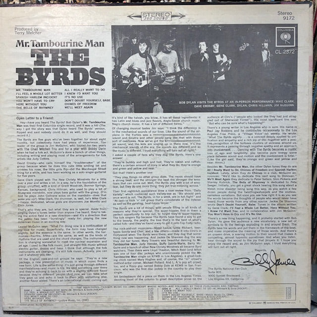 Mr. Tambourine Man (VINYL) | Very Good Plus (VG+) Very Good Plus (VG+) - ROCK / USED *VERY GOOD+*