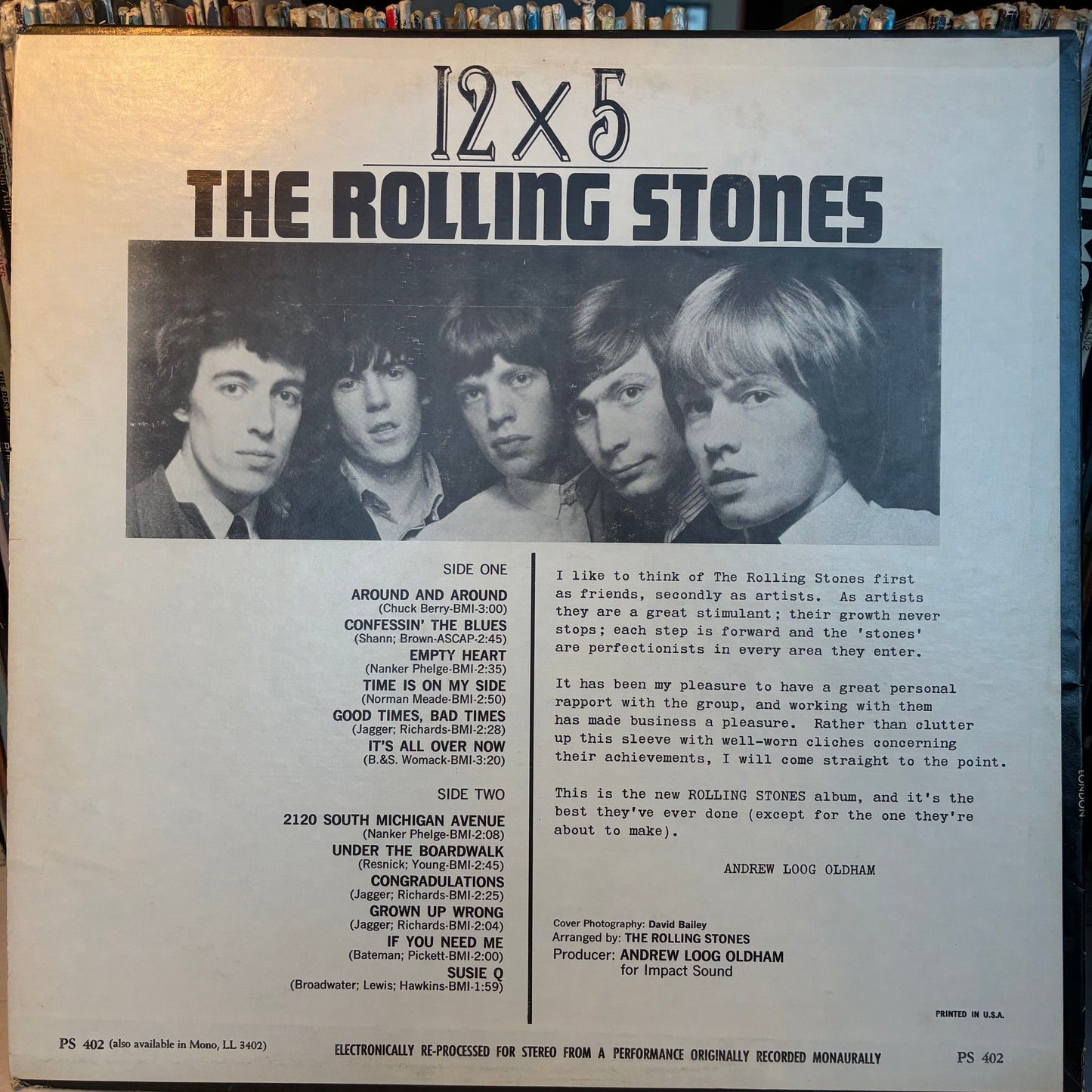 12 X 5 (VINYL) | Very Good Plus (VG+) Very Good Plus (VG+) - ROCK / USED *VERY GOOD+*