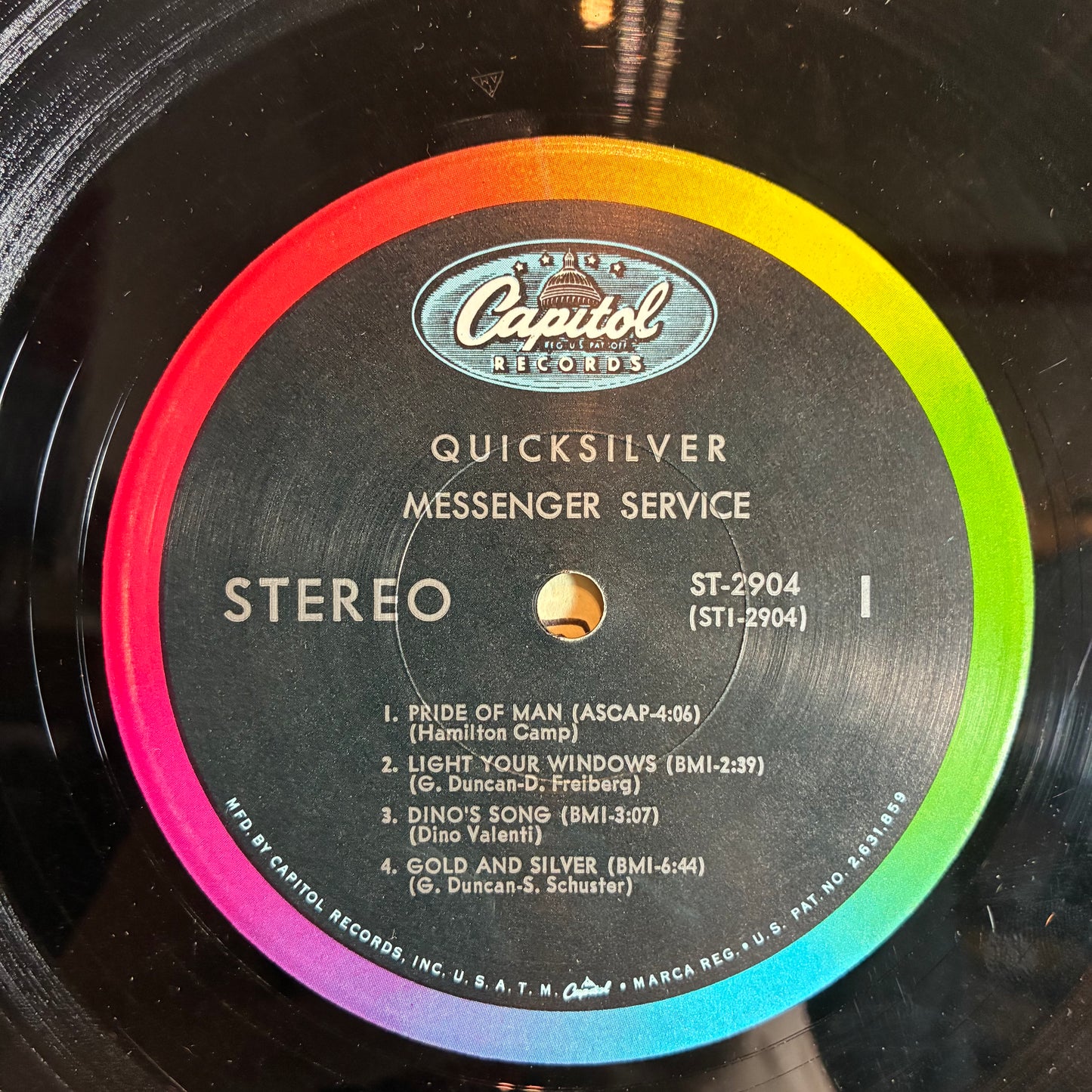 Quicksilver Messenger Service - Quicksilver Messenger Service (VINYL LP Capitol Records – ST-2904) | Very Good Plus (VG+) Very Good (VG) - ROCK / USED *VERY GOOD+*