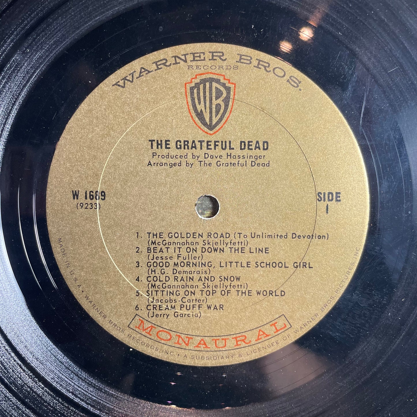 The Grateful Dead - The Grateful Dead (VINYL Warner Bros. Records – W 1689) | Very Good Plus (VG+) Very Good (VG) - ROCK / USED *VERY GOOD+*