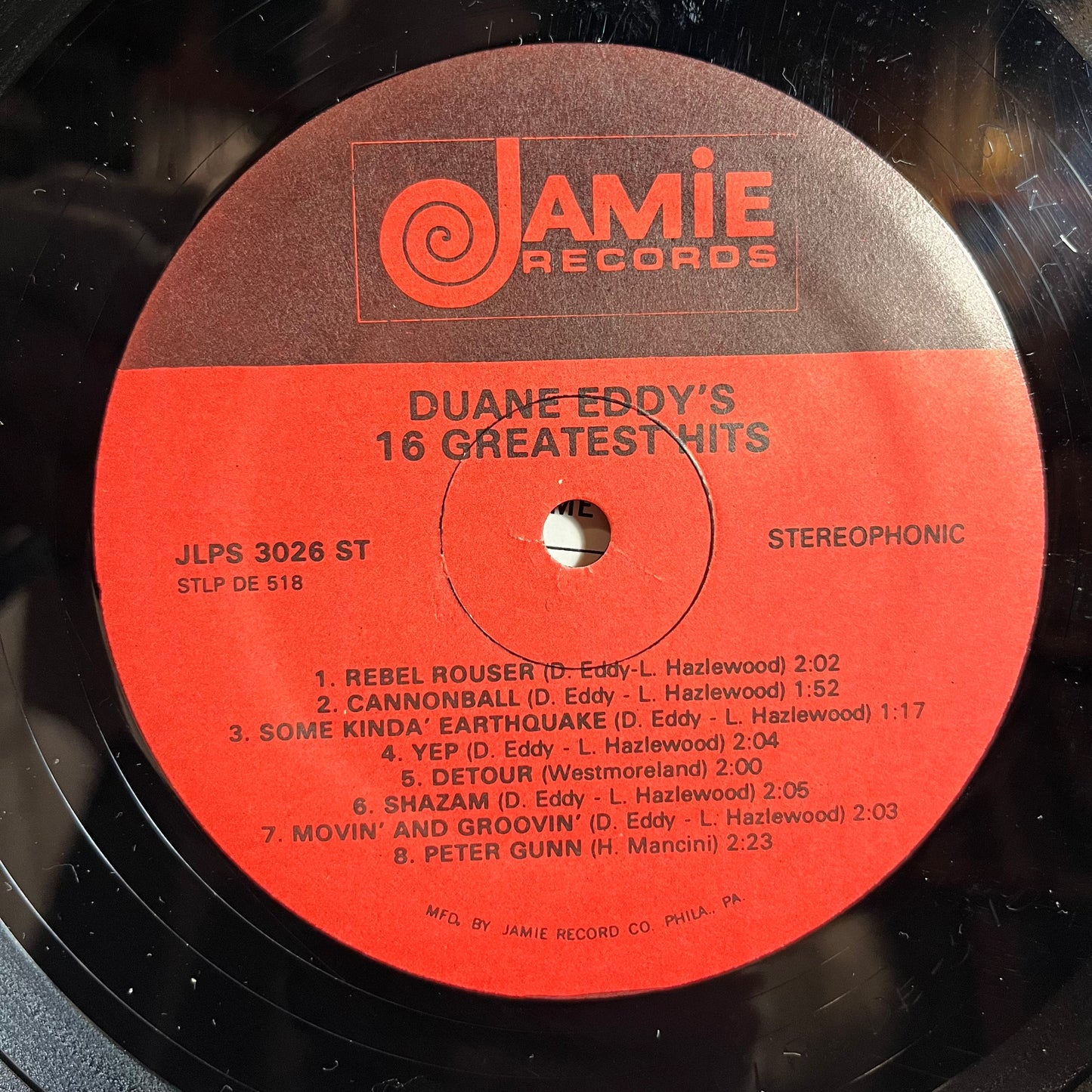 Duane Eddy's 16 Greatest Hits (VINYL) | Very Good Plus Plus (VG++) Excellent (EX) - ROCK / USED *VERY GOOD++*