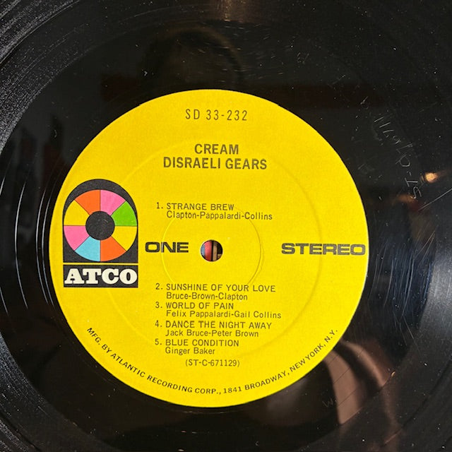 Disraeli Gears (VINYL) | Very Good Plus (VG+) Very Good Plus Plus (VG++) - ROCK / USED *VERY GOOD+*