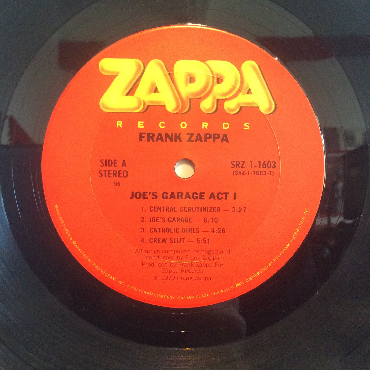 Joe's Garage Act I (VINYL) | Very Good Plus (VG+) Excellent (EX) - ROCK / USED *VERY GOOD+*