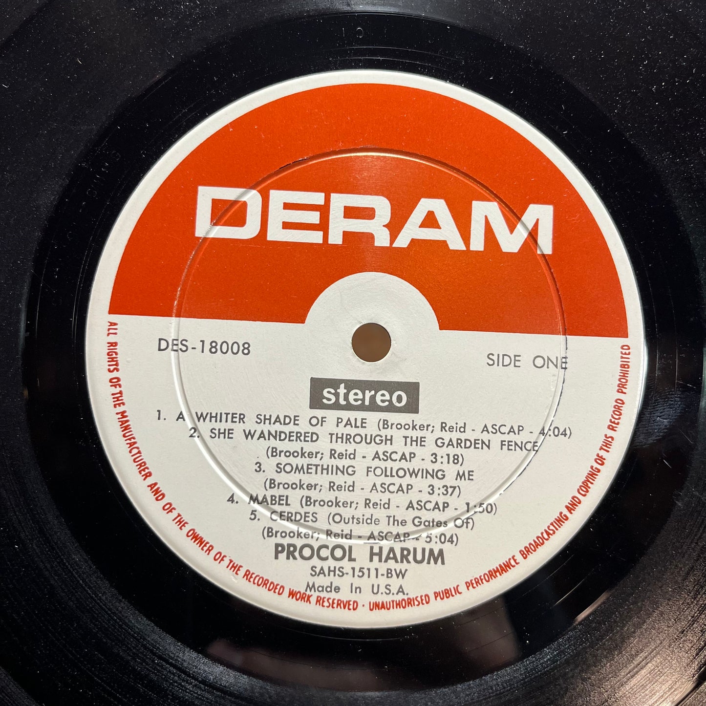 Procol Harum (VINYL) | Very Good Plus Plus (VG++) Excellent+ (EX+) - ROCK / USED *VERY GOOD++*
