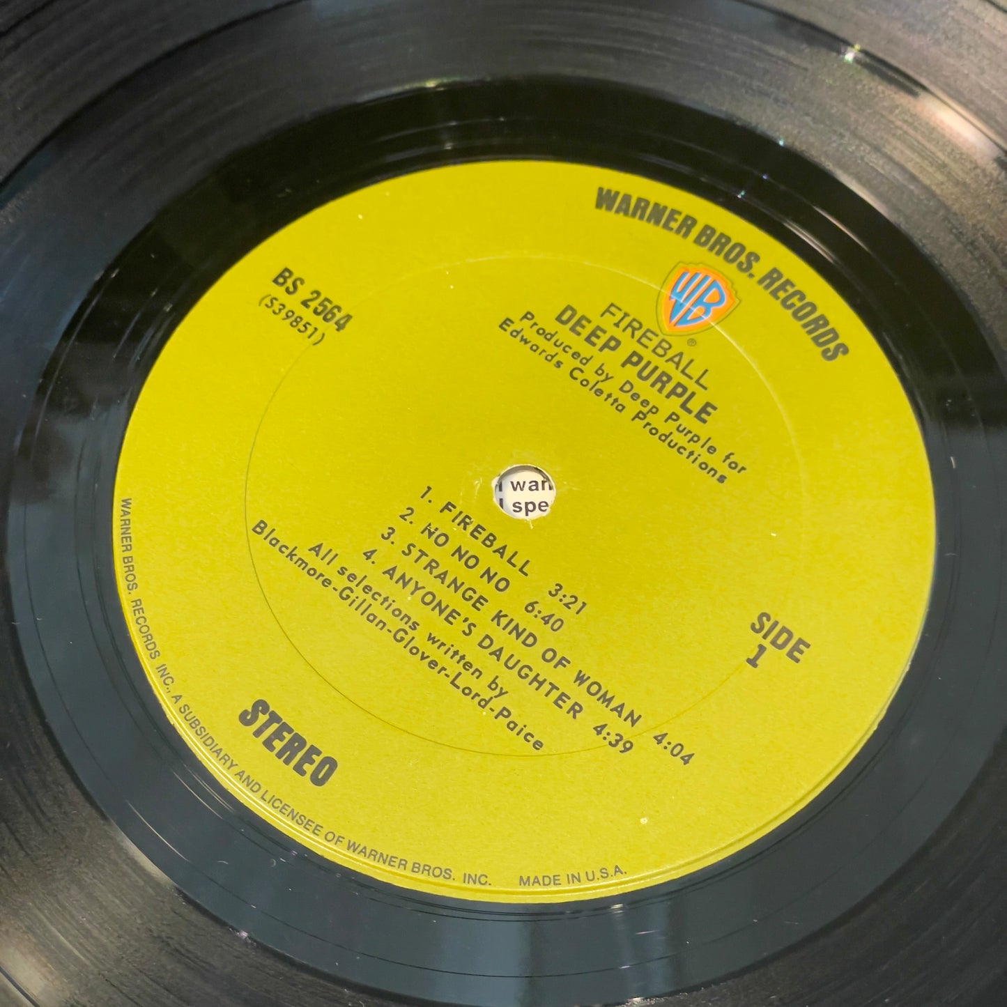 Fireball (VINYL) | Very Good Plus (VG+) Very Good (VG) - ROCK / USED *VERY GOOD+*