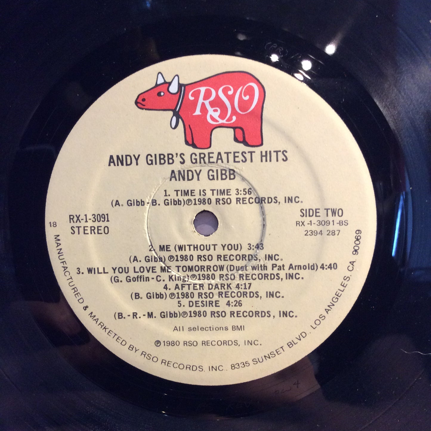 Andy Gibb's Greatest Hits (VINYL) | Very Good Plus (VG+) Excellent (EX) - ROCK / USED *VERY GOOD+*