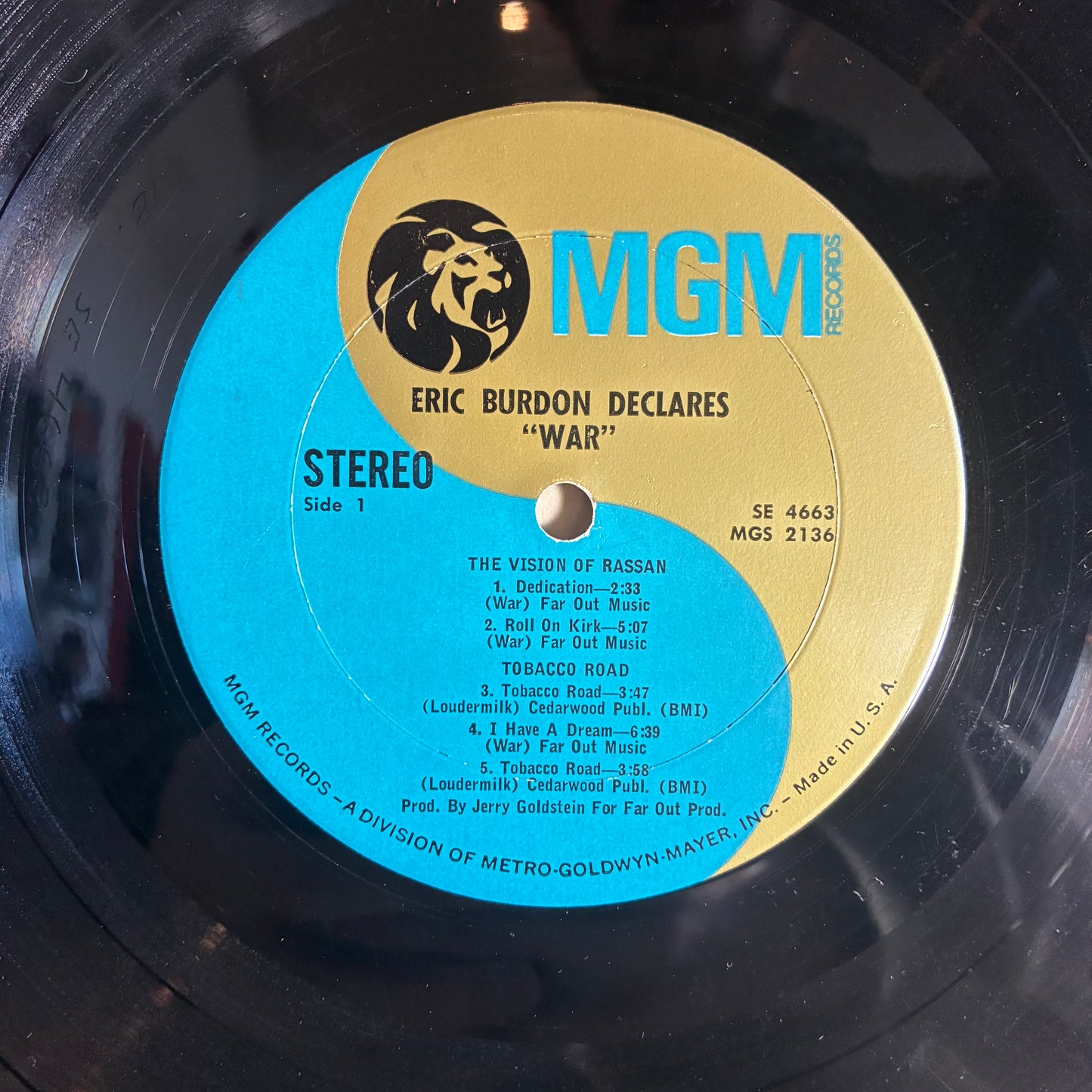 Eric Burdon Declares "War" (VINYL) | Very Good Plus (VG+) Very Good (VG) - ROCK / USED *VERY GOOD+*