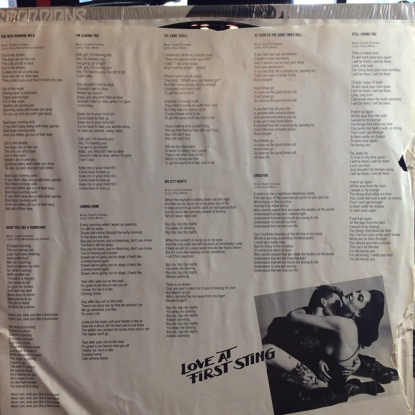 Love At First Sting (VINYL) | Very Good Plus (VG+) Excellent+ (EX+) - ROCK / USED *VERY GOOD+*