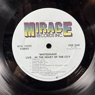 Live... In The Heart Of The City (VINYL) | Very Good Plus Plus (VG++) Very Good Plus (VG+) - ROCK / USED *VERY GOOD++*
