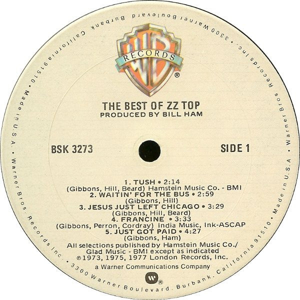 The Best Of ZZ Top *JACKSONVILLE* | Very Good (VG) Excellent (EX)