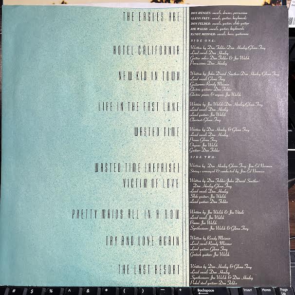 Hotel California (VINYL) | Very Good (VG) Very Good (VG) - ROCK / USED *VERY GOOD*