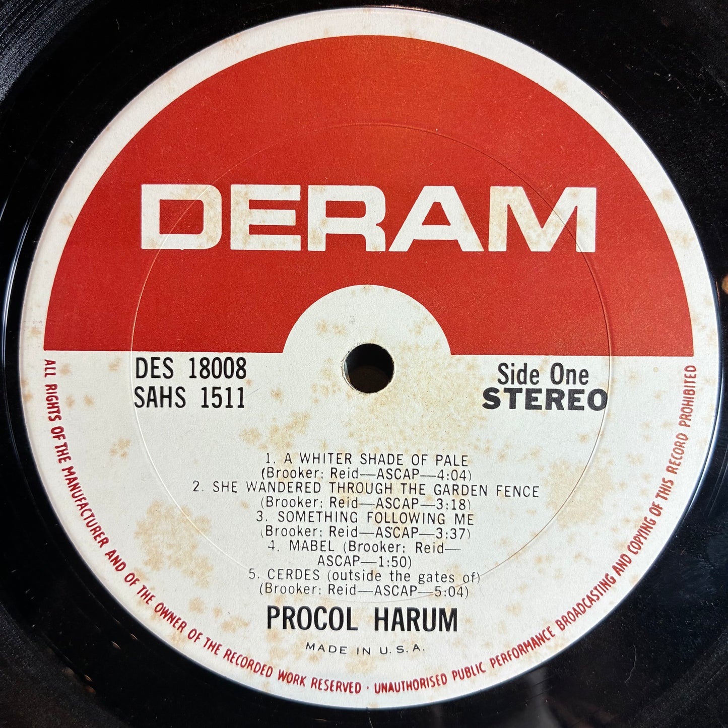 Procol Harum (VINYL) | Very Good (VG) Excellent (EX) - ROCK / USED *VERY GOOD*