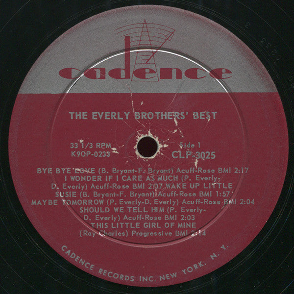 The Everly Brothers' Best (VINYL) | Very Good (VG) Very Good (VG) - ROCK / USED *VERY GOOD*