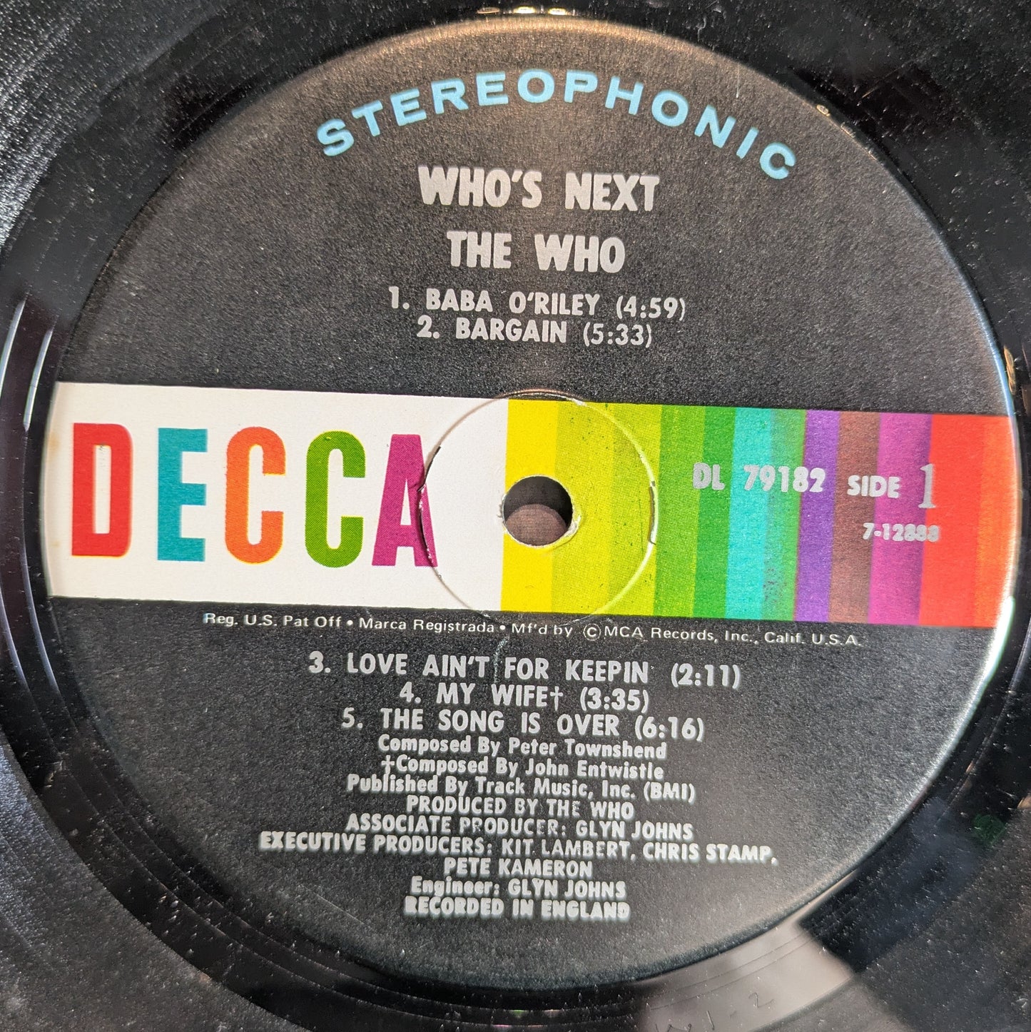 Who's Next (VINYL) | Very Good (VG) Very Good Plus (VG+) - ROCK / USED *VERY GOOD*