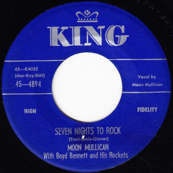 Moon Mullican - Honolulu Rock-A Roll-A / Seven Nights To Rock | Very Good (VG) Generic - ROCK / USED *VERY GOOD*