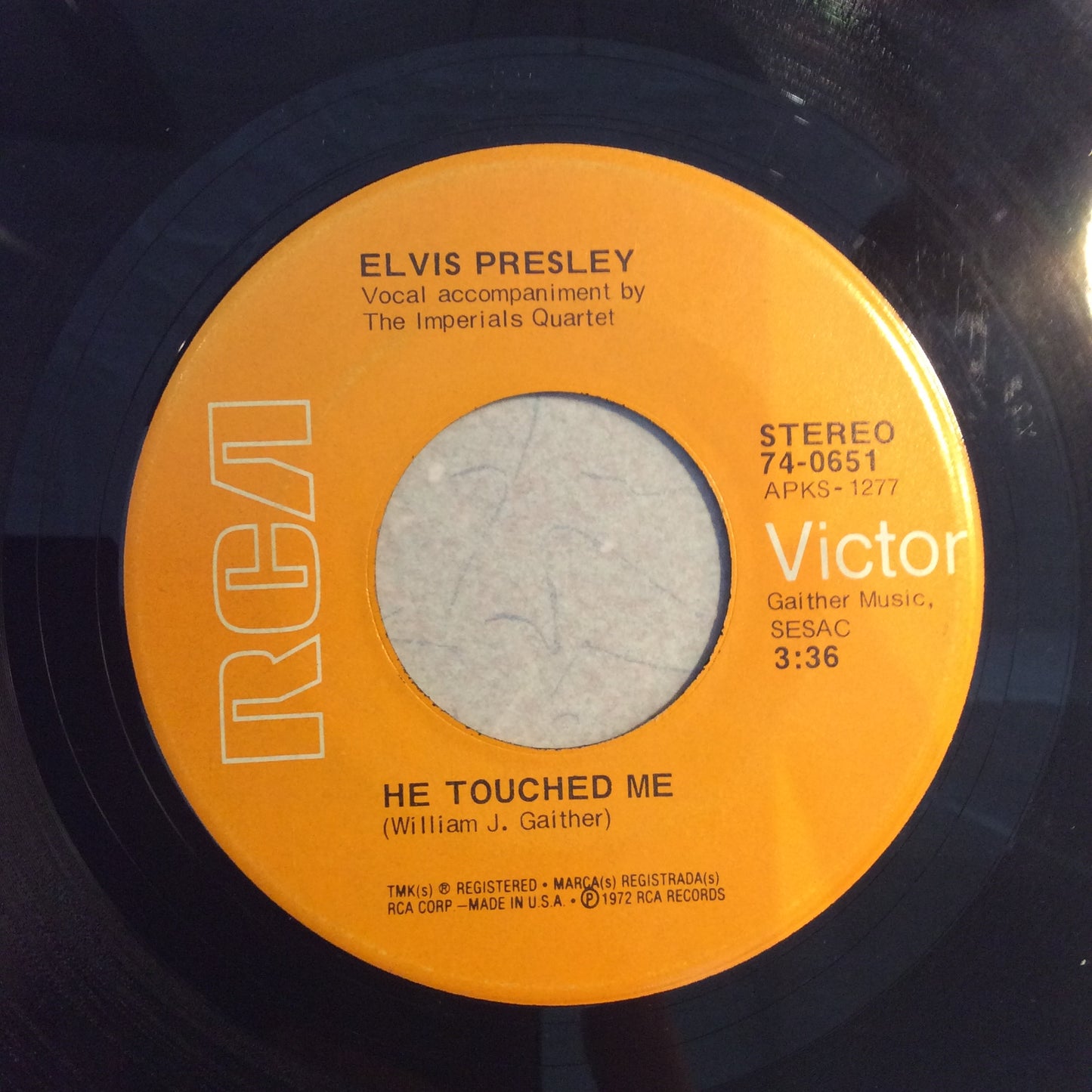 He Touched Me / Bosom Of Abraham (7" VINYL) | Very Good (VG) Very Good Plus (VG+) - ROCK / USED *VERY GOOD*