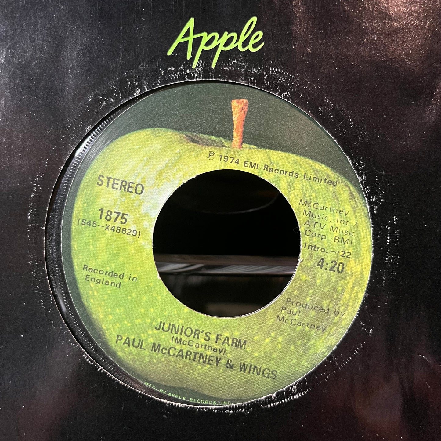 Paul McCartney & Wings - Junior's Farm / Sally G (VINYL 7") | Near Mint (NM or M-) Excellent (EX) - ROCK / USED *NEAR MINT*