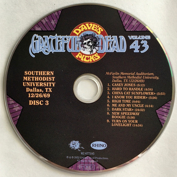 Dave's Picks, Volume 43 (3xCD)(San Francisco, 11/2/69 • Dallas, 12/26/69) | Mint (M) Near Mint (NM) - ROCK
