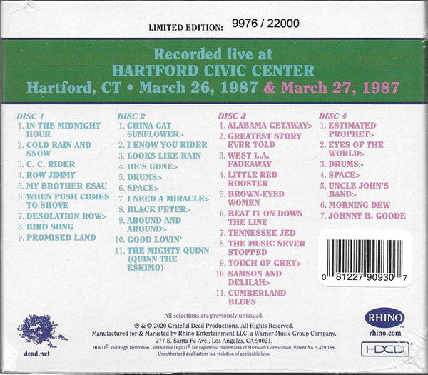 Dave's Picks, Volume 36 (CD BOX)(Hartford Civic Center, Hartford, CT • 3/26-27/87) | Mint (M) Near Mint (NM) - ROCK