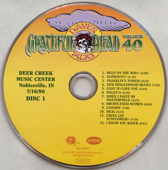 Dave's Picks, Volume 40 (3xCD)(Deer Creek Music Center, Noblesville, IN • 7/18-19/90 | Mint (M) Near Mint (NM) - ROCK