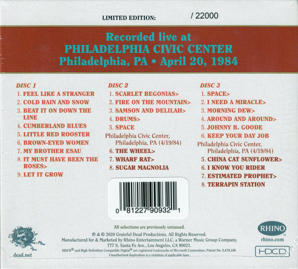 Dave's Picks, Volume 35 (3xCD)(Philadelphia Civic Center, Philadelphia, PA • 4/20/84) | Mint (M) Near Mint (NM) - ROCK