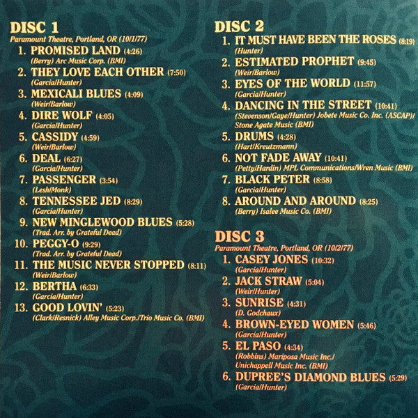 Dave's Picks, Volume 45 (4xCD)(Paramount Theatre, Portland, OR • 10/1-2/77) | Mint (M) Near Mint (NM) - ROCK