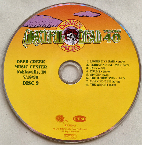 Dave's Picks, Volume 40 (3xCD)(Deer Creek Music Center, Noblesville, IN • 7/18-19/90 | Mint (M) Near Mint (NM) - ROCK