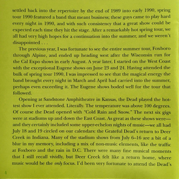 Dave's Picks, Volume 40 (3xCD)(Deer Creek Music Center, Noblesville, IN • 7/18-19/90 | Mint (M) Near Mint (NM) - ROCK