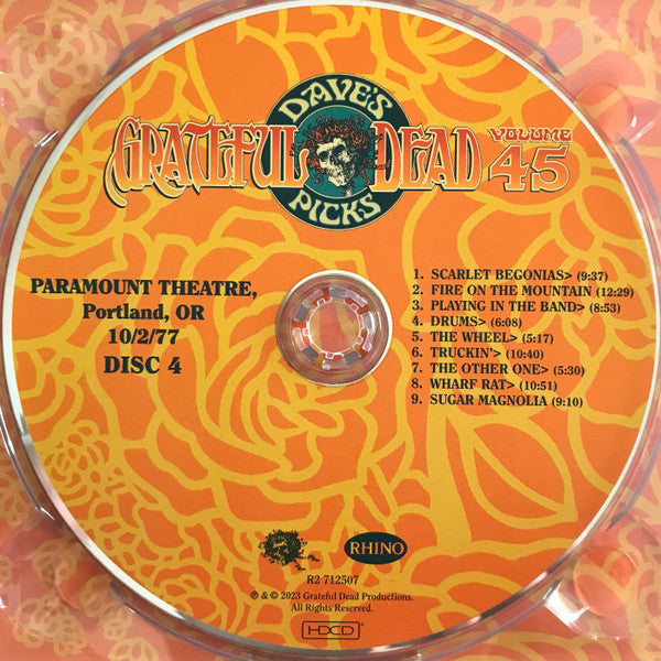 Dave's Picks, Volume 45 (4xCD)(Paramount Theatre, Portland, OR • 10/1-2/77) | Mint (M) Near Mint (NM) - ROCK