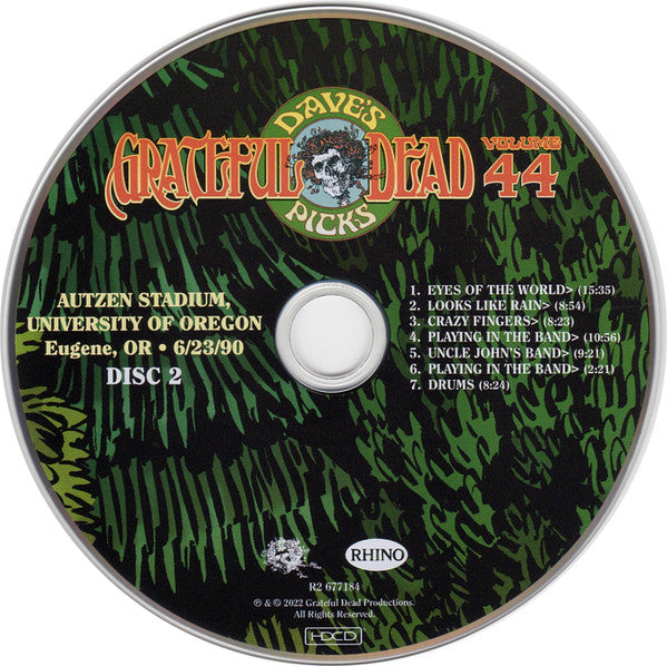 Dave's Picks, Volume 44 (3xCD)(Autzen Stadium, U. Of Oregon, Eugene, OR • 6/23/90) | Mint (M) Near Mint (NM) - ROCK