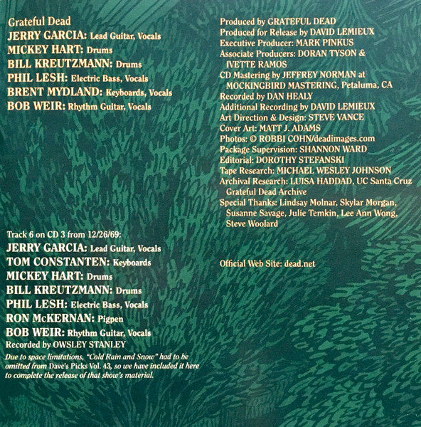Dave's Picks, Volume 44 (3xCD)(Autzen Stadium, U. Of Oregon, Eugene, OR • 6/23/90) | Mint (M) Near Mint (NM) - ROCK