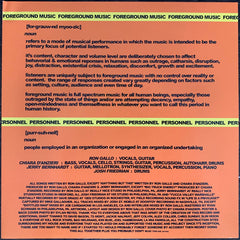 Ron Gallo Foreground Music Kill Rock Stars LP, Album, Ltd, Ora Mint (M) Mint (M)